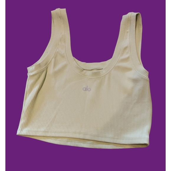 ALO Yoga | Tops | Alo Yoga Babby Green Ribbed Tank Top | Poshmark
